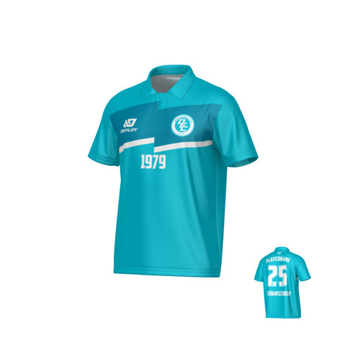 Zag Collared Jersey - Teal