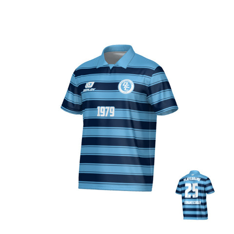 Celtic Collared Jersey - Sky Blue & Navy