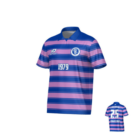 Celtic Collared Jersey - Royal Blue & Purple