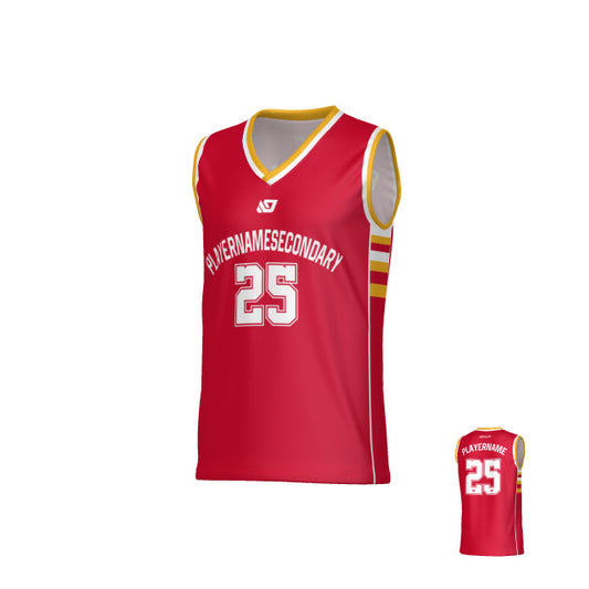 Varsity Basketball Jersey - Red & Yellow