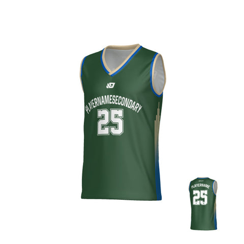 NYC Basketball Jersey - Green & Cream