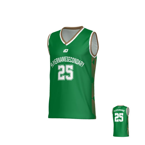 Totem Basketball Jersey - Pine Green & Gold
