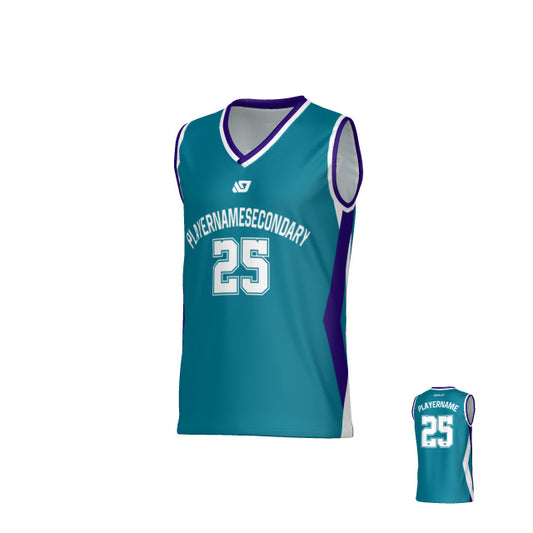Arrow Basketball Jersey - Teal & Purple
