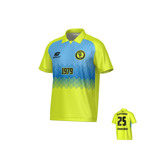 Echo Collared Jersey - Neon Yellow
