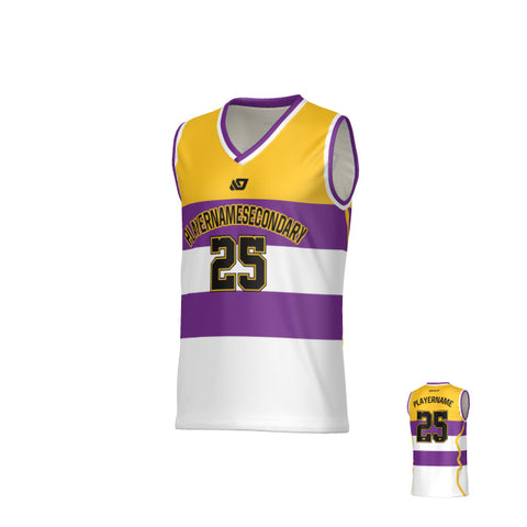 Victory Basketball Jersey - Yellow & Purple