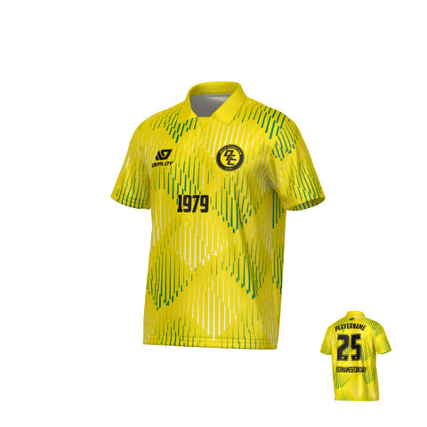 Drips Collared Jersey - Yellow