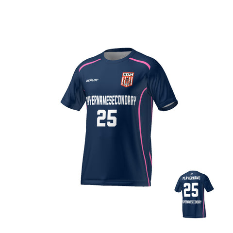 Moss Vale FC - Flight Jersey Lines- Navy/Pink