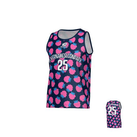 Berry Sports Singlet - Navy & Pink