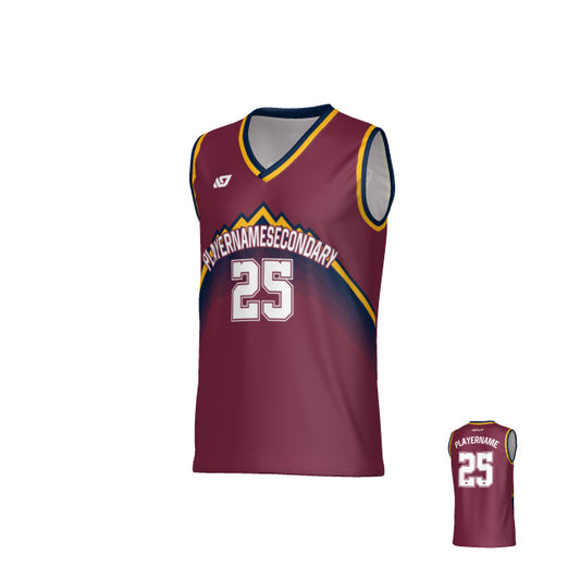 Horizon Basketball Jersey - Maroon & Navy