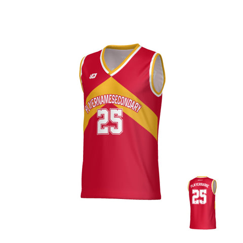 Aspire Basketball Jersey - Red & Yellow