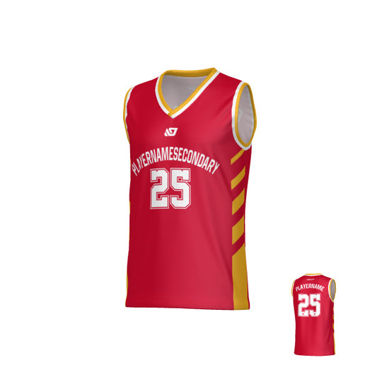 Sprint Basketball Jersey - Red & Yellow