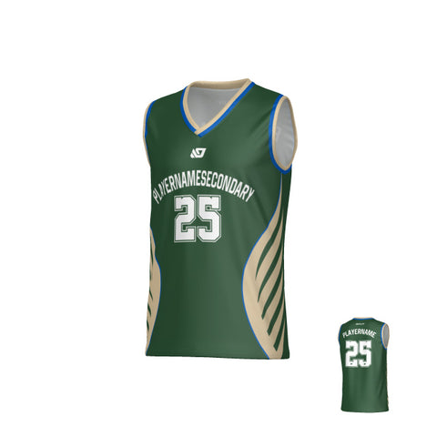 Wings Basketball Jersey - Green & Cream