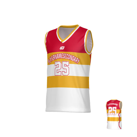 Victory Basketball Jersey - Red & Yellow