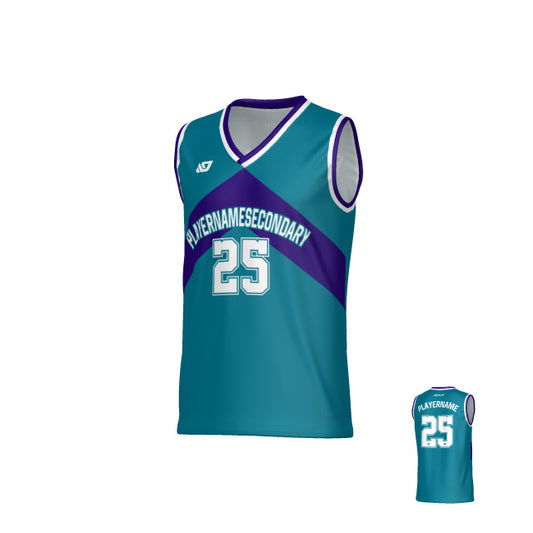 Aspire Basketball Jersey - Teal & Purple