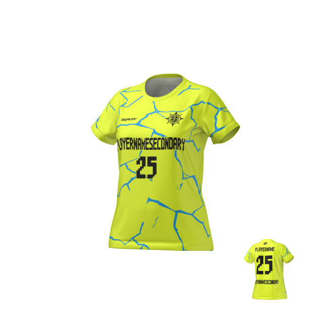Flight Jersey Womens Cracks - Neon Yellow