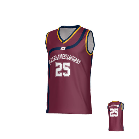 Halo Basketball Jersey - Maroon & Navy