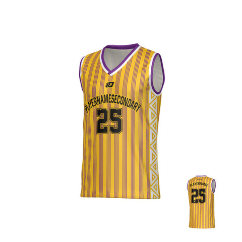 Heritage Basketball Jersey - Yellow & Purple