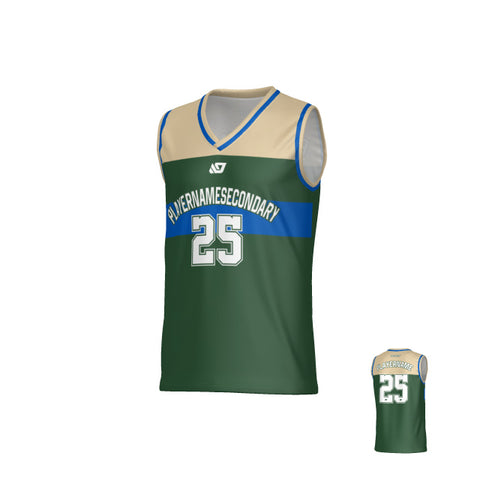 Bandit Basketball Jersey - Green & Cream