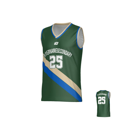Drift Basketball Jersey - Green & Cream
