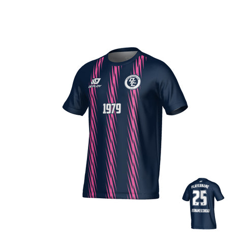 Zig Zag Jersey - Navy