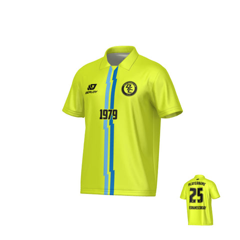 Lightning Collared Jersey - Neon Yellow
