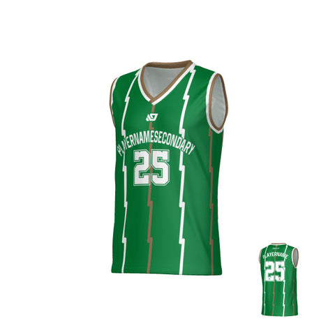 Volt Basketball Jersey - Pine Green & Gold
