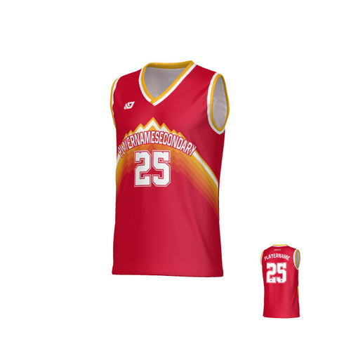 Horizon Basketball Jersey - Red & Yellow
