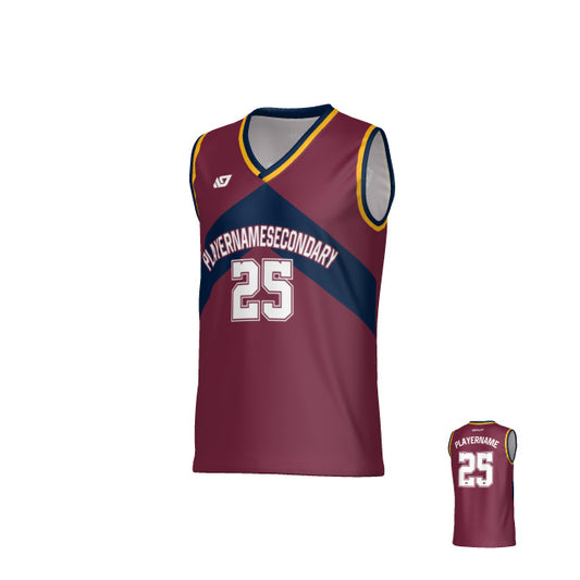 Aspire Basketball Jersey - Maroon & Navy