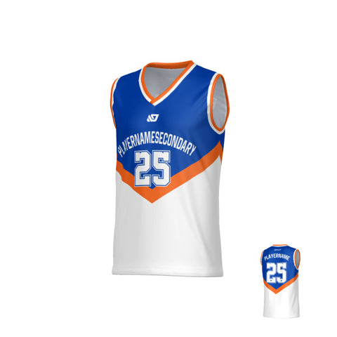 Peak Basketball Jersey - Blue & Orange