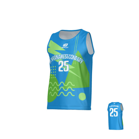 Nova Sports Singlet - Blue & Neon Green