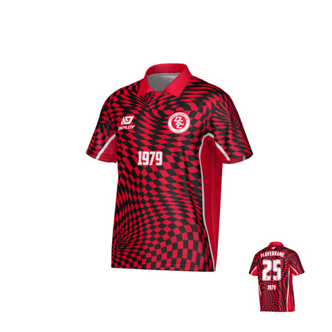 Vortex Collared Jersey - Red