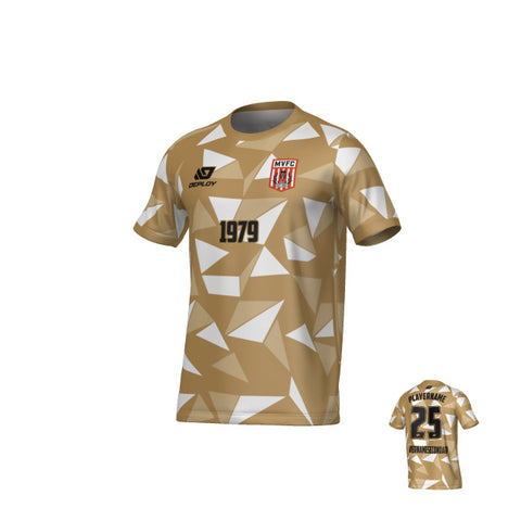 MOSS VALE FC SUMMER - SHARDS - VEGAS GOLD & WHITE