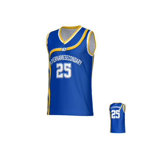 Halo Basketball Jersey - Royal Blue & Yellow
