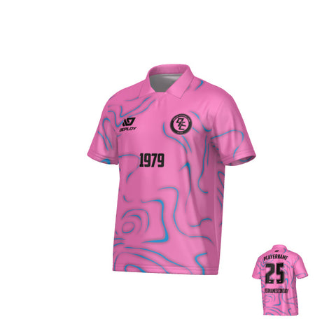 Marble Collared Jersey - Pink