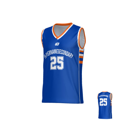 Varsity Basketball Jersey - Blue & Orange