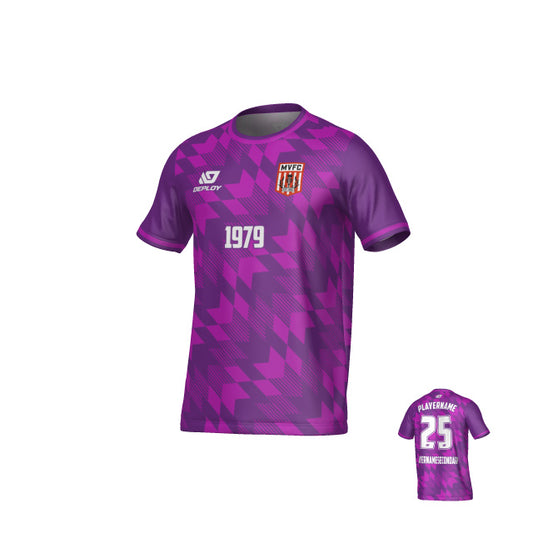 MOSS VALE FC SUMMER - LEAVES - PURPLE