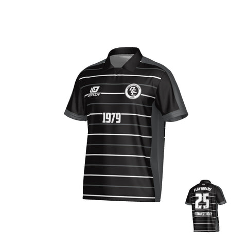 Cadence Collared Jersey - Black