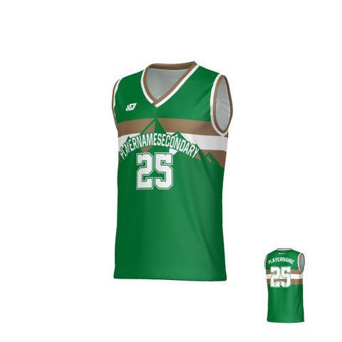 Summit Basketball Jersey - Pine Green & Gold