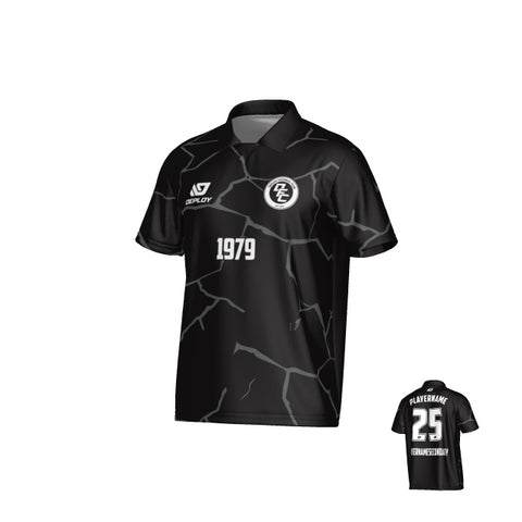 Cracks Collared Jersey - Black
