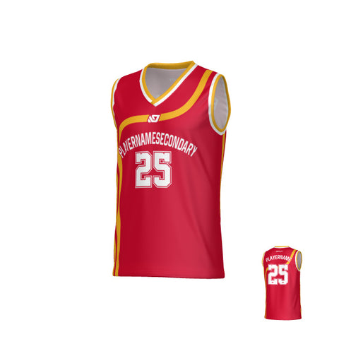 Halo Basketball Jersey - Red & Yellow