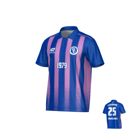 Classic Collared Jersey - Royal Blue & Purple