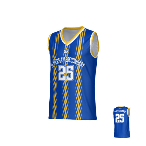 Torrent Basketball Jersey - Royal Blue & Yellow