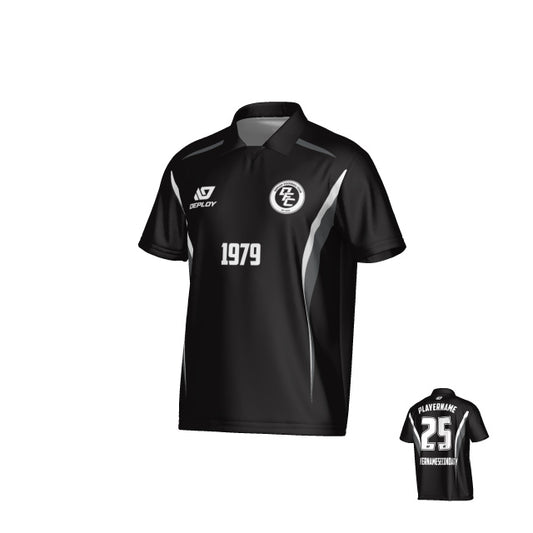 Arc Collared Jersey - Black