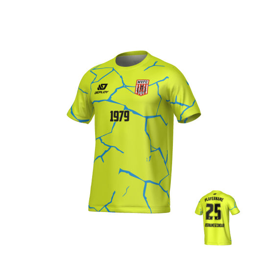 MOSS VALE FC SUMMER - CRACKS - NEON YELLOW