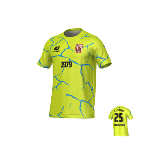MOSS VALE FC SUMMER - CRACKS - NEON YELLOW