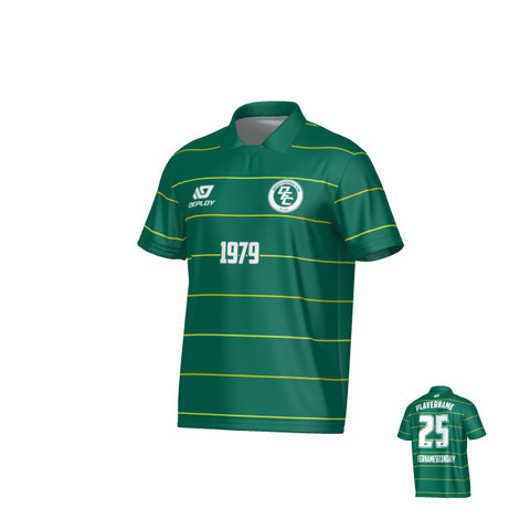 Grid Collared Jersey - Green