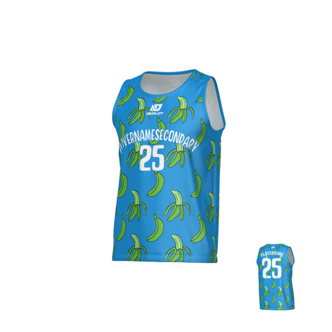 Banana Sports Singlet - Blue & Neon Green