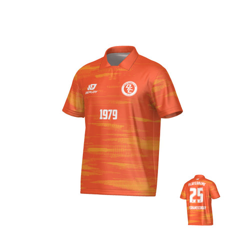 Distort Collared Jersey - Orange