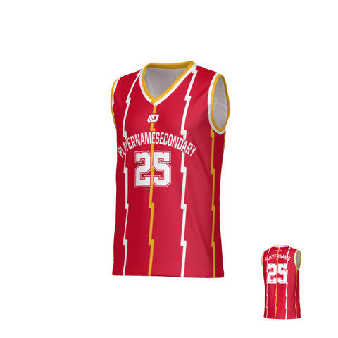 Volt Basketball Jersey - Red & Yellow