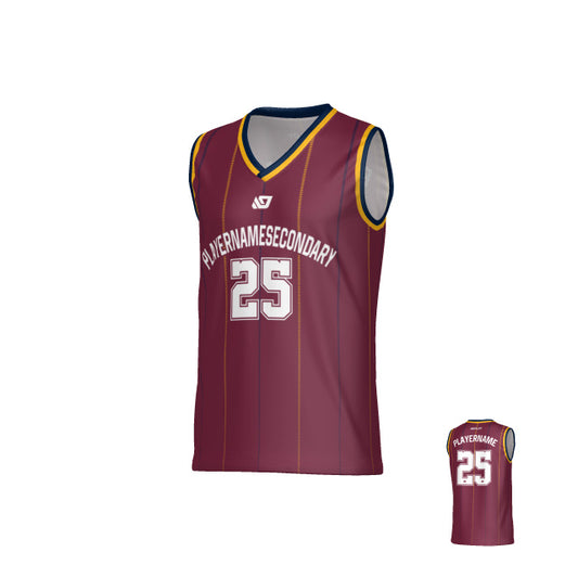Stealth Basketball Jersey - Maroon & Navy